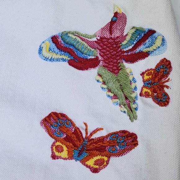 Marks & Spencer Embroidered Butterflies and Bird Skirt - Size: UK 10 - Picture 3 of 12